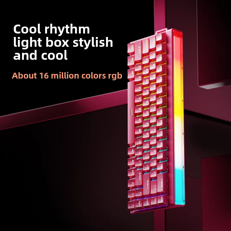 EWEADN DK68 무선 블루투스 트라이 모드 기계식 키보드 유선 마그네틱 스위치 게이밍 오피스 RGB 라이트 드라이버