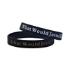 1 PC What Would Jesus Do WWJD Silicone Bracelet 1/2 Inch Wide Christian Bible Verse Wristband Black 5