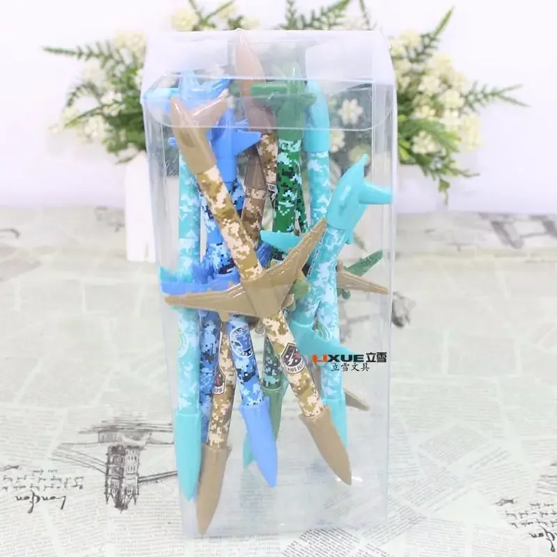2Pcs/Set 0.35mm Cute Camouflage Plane Model Neutral Pen Stationery Snow Firewire Creative 4