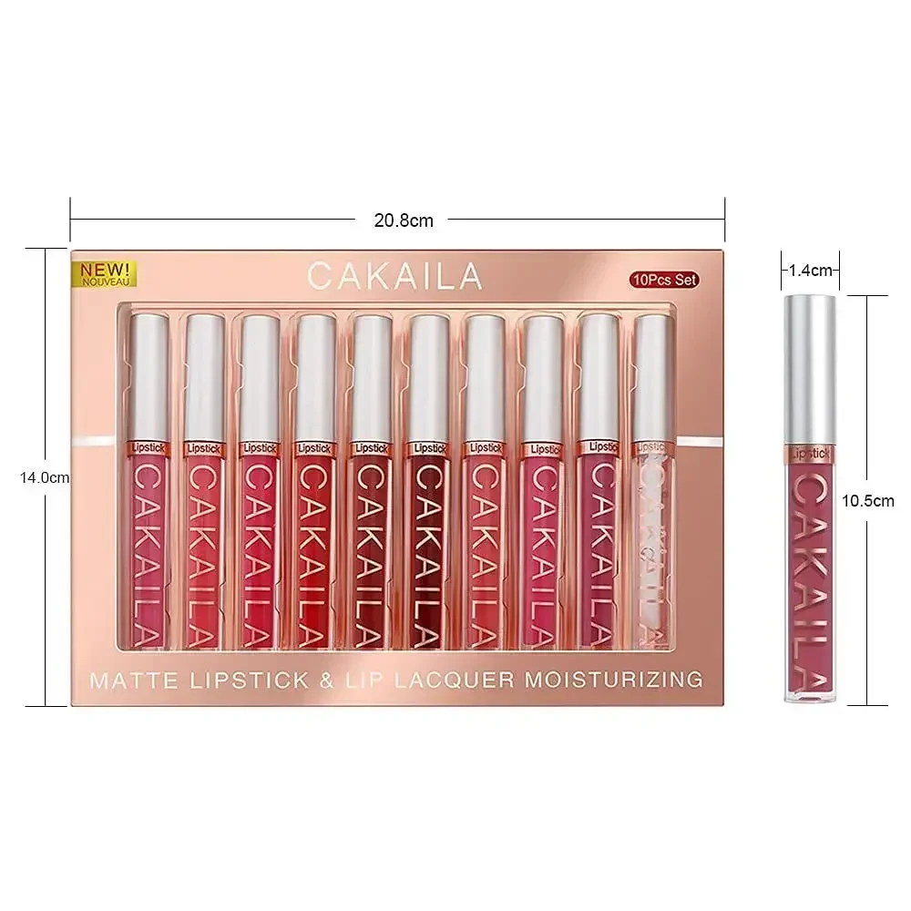 Matte Lipstick 3-12 PCS Matte Lipstick Set Lip Gloss Sets Non Stick Cup Stain Makeup Beauty For women Waterproof Long lasting Cosmetics