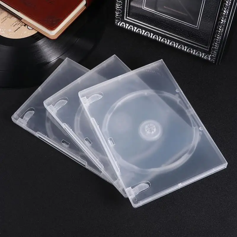 CD Storage Box Transparent DVD Case CD Package Portable for Home Cinema-Single Disc 6PCS cd dvd storage bag cd dvd storage case