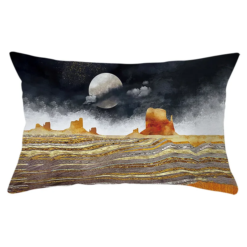 30x50cm Sun Mountain Landscape Pillowcase Decorative Sofa Cushion Case Bed Pillow Cover Home Decor Gift Car Cushion Cover 