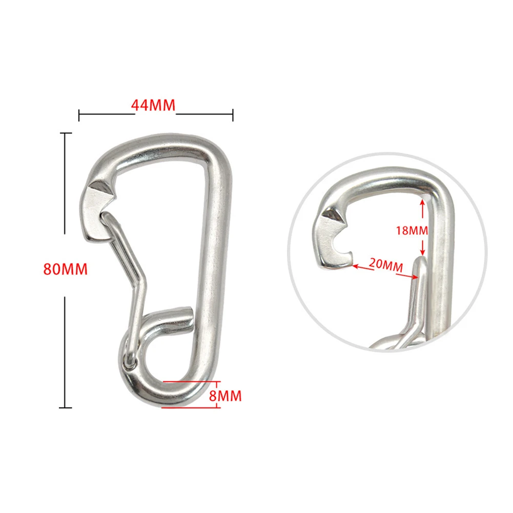 

Accessory Carabine Brand New Buckle Camping Anti-corrosion Carabiner Diving Lightweight 80mm Portable Scuba New