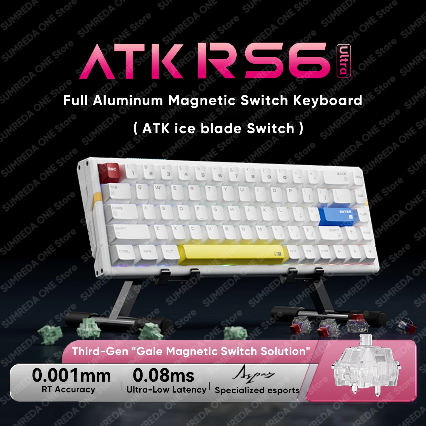 ATK RS6 ウルトラゲーミング磁気スイッチキーボード 0.005