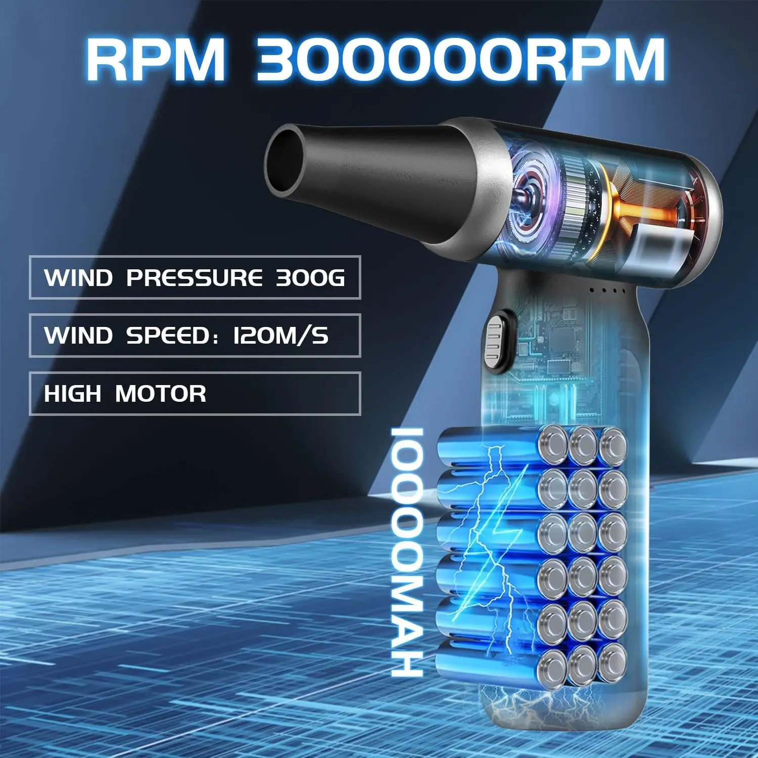 Compressed-Air-Duster-Blower-Fan-pc Duster Electric 300000RPM- Replace Compressed air can-Keyboard Clean-car Cleaning Kits-Turbo 6