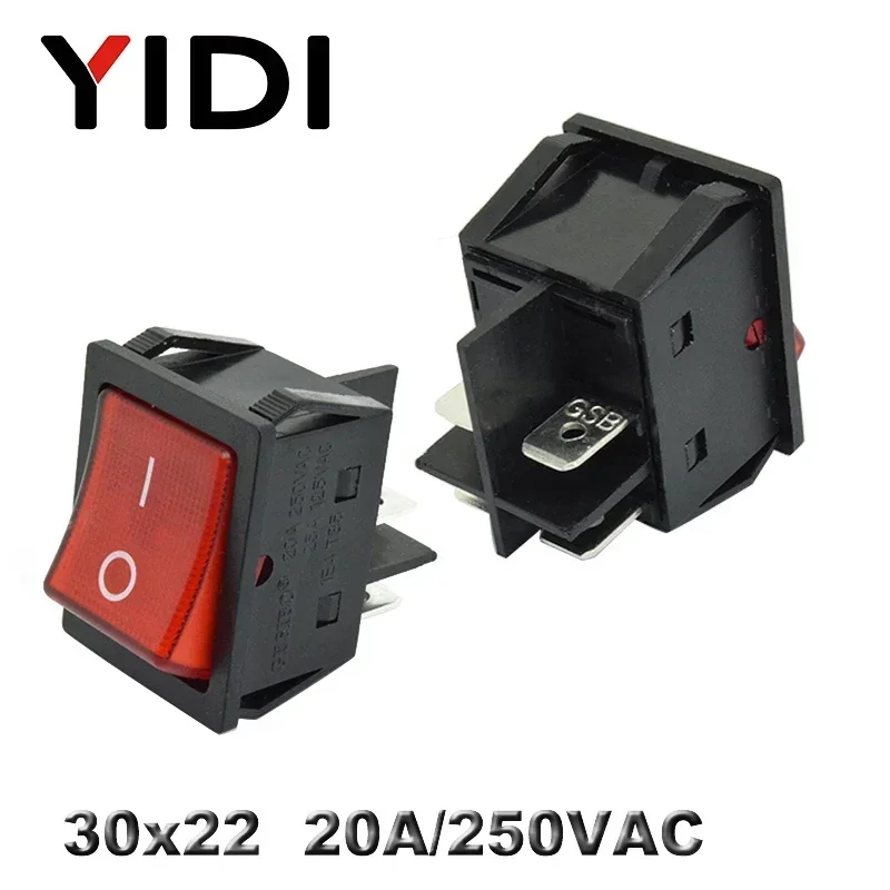 Interruttore A Bilanciere 30A 250V DPST - 2 Pezzi Con LED Rosso - Foto 9