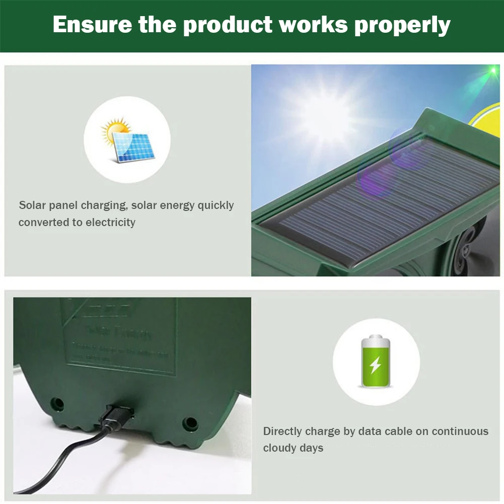 Ultrasonic Cat Dog Repellant Solar Powered