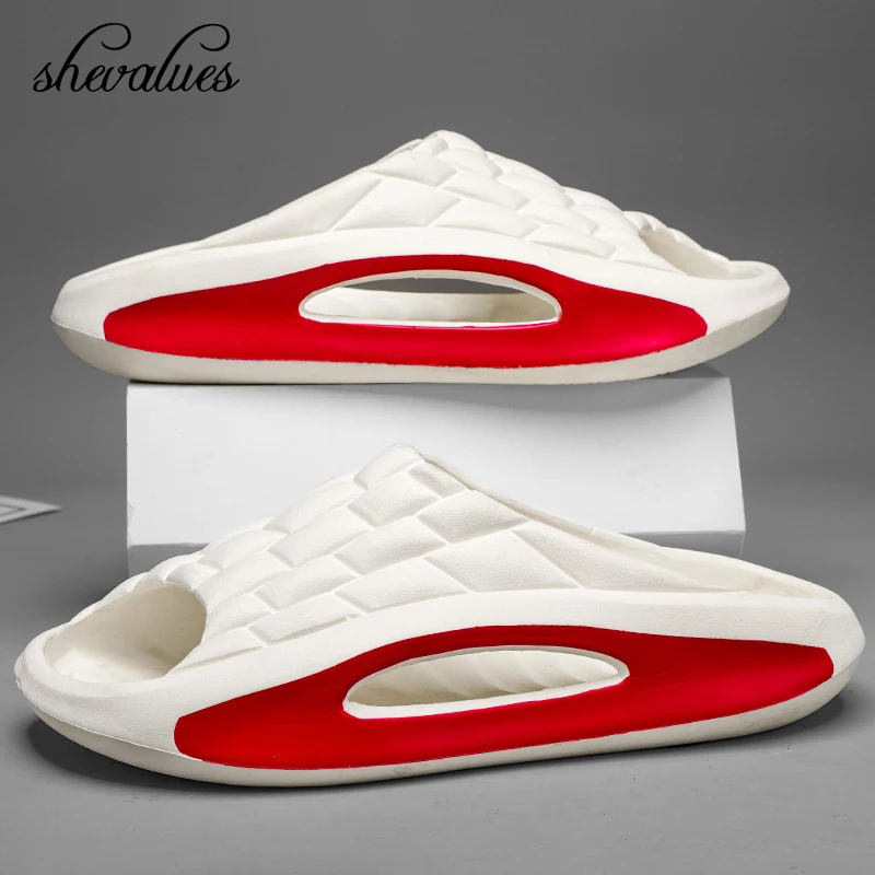 

Shevalues New Men Sneaker Slippers Fashion Summer Platform Women Sandals Unisex Casual Beach Slides Thick Bottom Sports Sandals