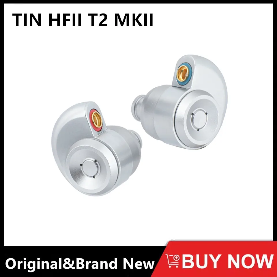 TIN HFII T2 MKII High-Definition Balanced Hi-Fi Earphone Wired Earbuds IEMs with Detachable IEM Cable for Musicians