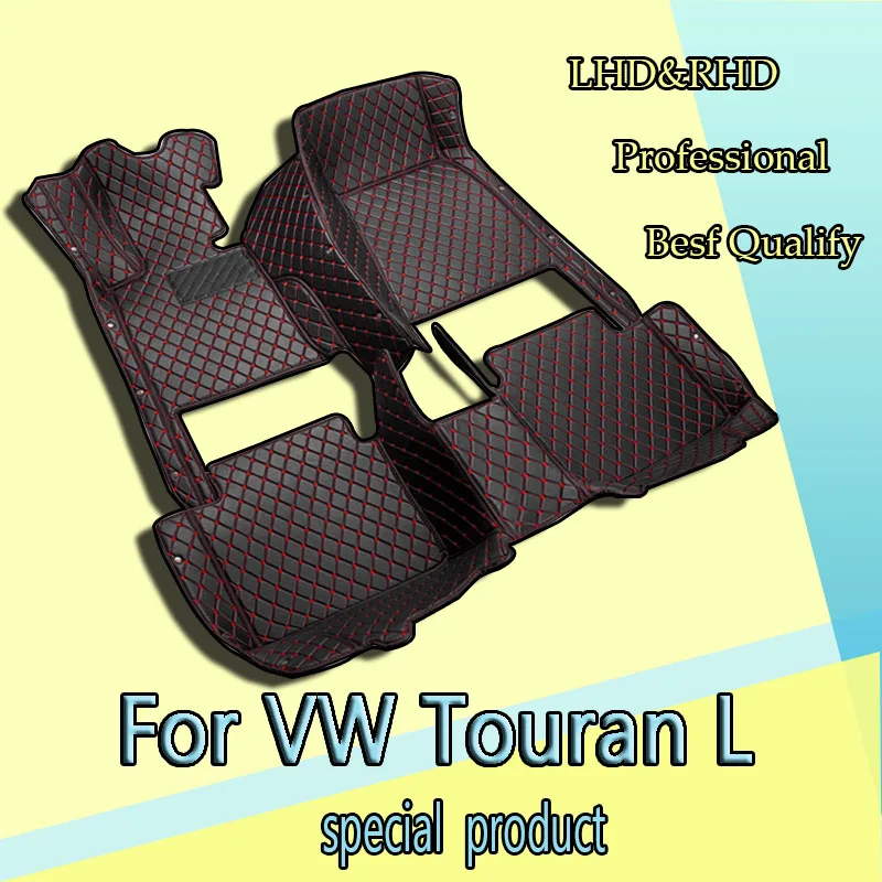 Car Floor Mats For VW VW Touran L Seven Seats Auto Foot Pads Interior Accessories