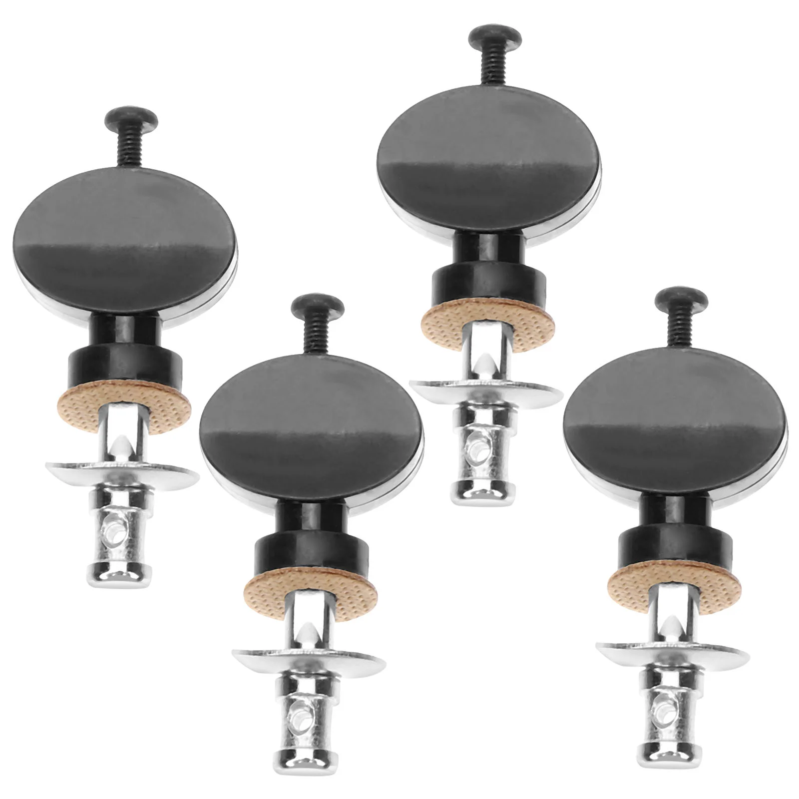 

4 Pcs Ukulele Knobs Accessories Pin Parts Metal Guitar Music Instrument Tuning Pegs Replacement Bridge Pins Musical