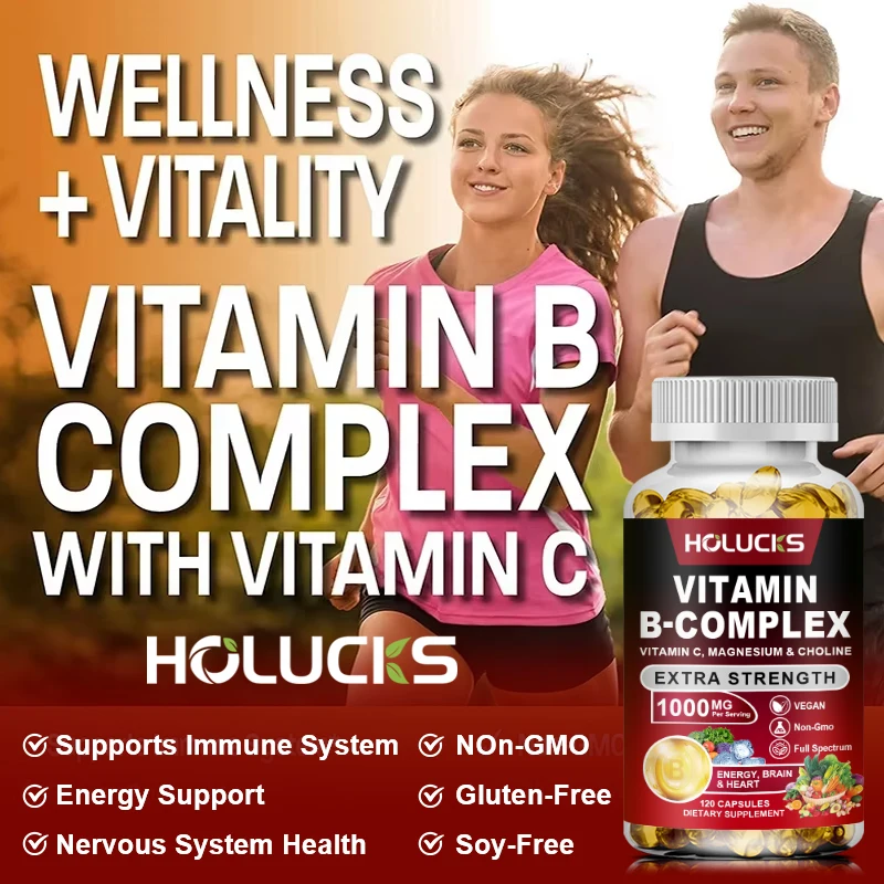 Premium Vitamin B Complex Supplement, Support Stress & Fatigue, Boosts Mood, Brain Function & Overall Vitality 5