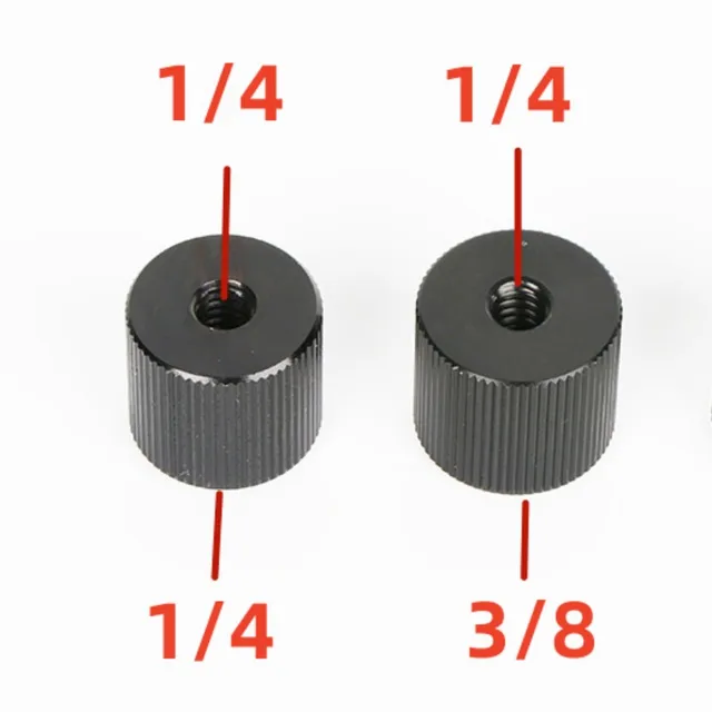 Metal 1/4 Female to 1/4 Female or 1/4 Female to 3/8 Female Screw for Tripod Magic Arm Camera DSLR Photography Studio Accessories