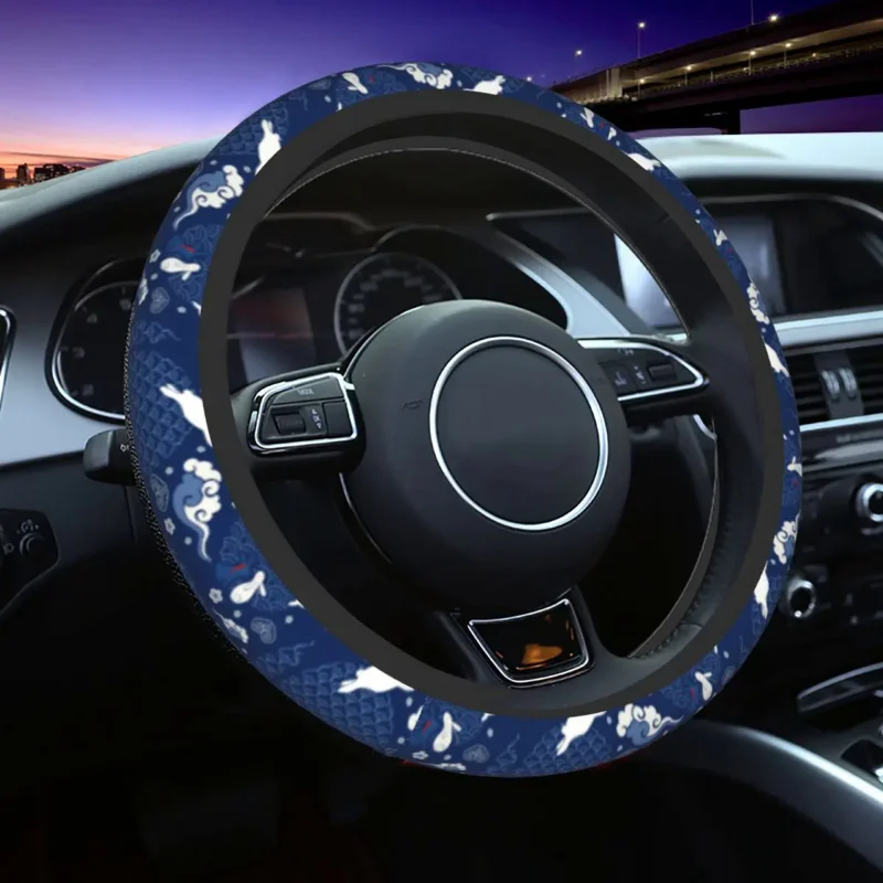 

The Untamed WangXian Bunny Covers Universal 15 Inch Zu Shi Soft Steering Wheel Protector Fit for Car Accessories