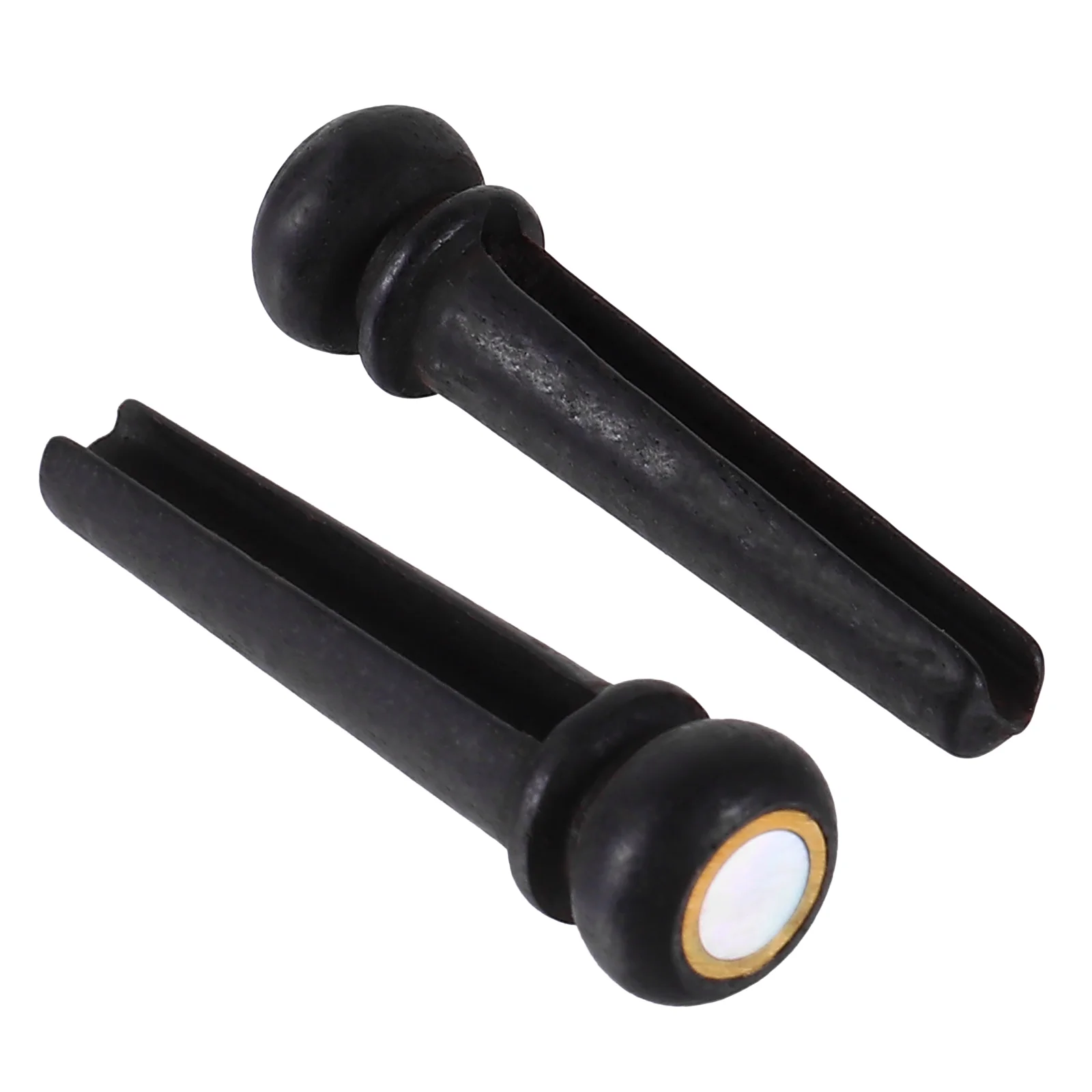 

2pcs Acoustic Guitar Ebony Bridge Pin Inlaid Shell Dot Guitar End Pin Accessory