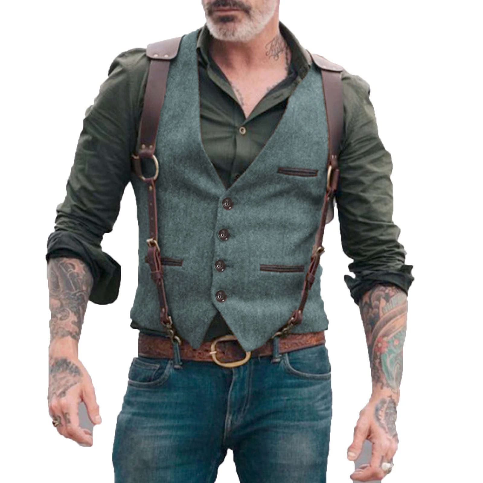 Men Herringbone Vests Waistcoat V-neck Slim Fit Gilet Wedding Clothing mens suit,dress vests