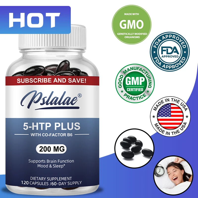 

5-HTP+Contains cofactor B6 200 mg, sleep supplement, non-GMO