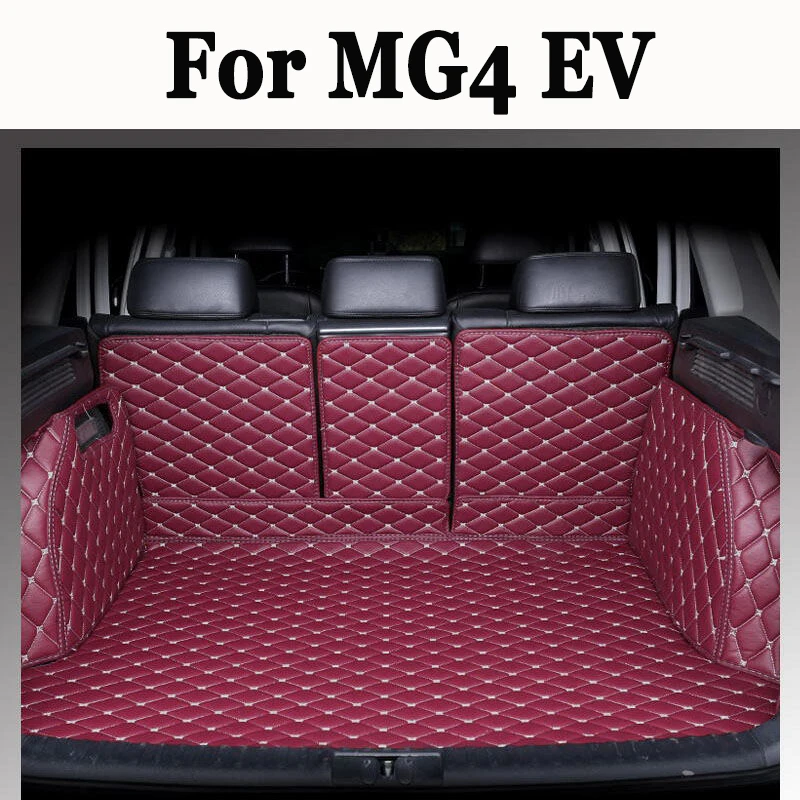 LOSTIS Cuero Coche Alfombrillas Maletero Para MG4 EV MG 4 EH32 2022-2023, A Medida Impermeable Antideslizante Protector Maletero Bandeja Forro Accesorios,ABlack