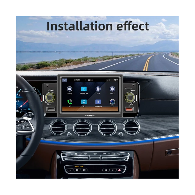 1 Din Car Radio CarPlay Android-Auto 5 Inch MP5 Player Bluetooth Hands Free  A2DP USB FM Receiver Audio System Head Unit SWM151C - AliExpress