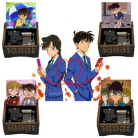 Anime Detective Conan If You're There Black Wooden Mechanical Music Box 18 Tones Birthday Gifts For Fans New Year Party Cosplay 1