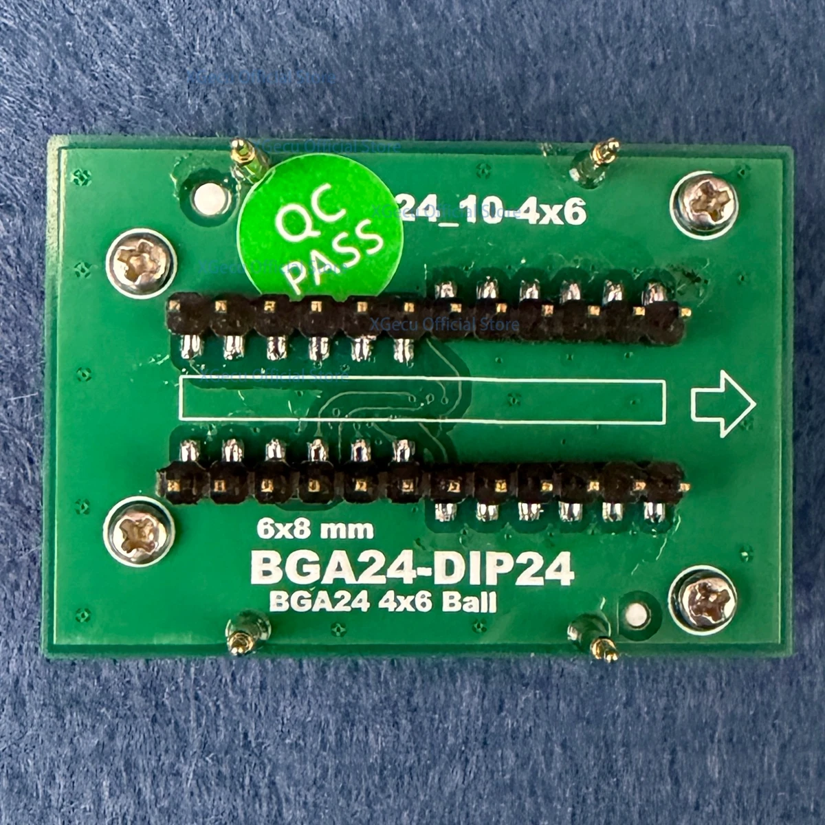 T76_B24_10-4x6 100% XGECU 오리지널 고속 BGA24 어댑터 프로브 소켓 크기: 6mm x 8mm 4x6 볼 BGA24 풀핀 24핀 소켓