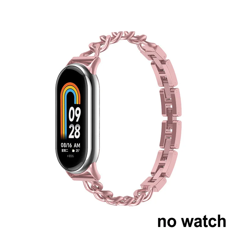 ZHIKE Correa Compatible con Xiaomi Mi Band 8,Extensible Pulsera Banda de  Metal para Xiaomi Mi Band 8 (Oro rosa) : : Electrónicos