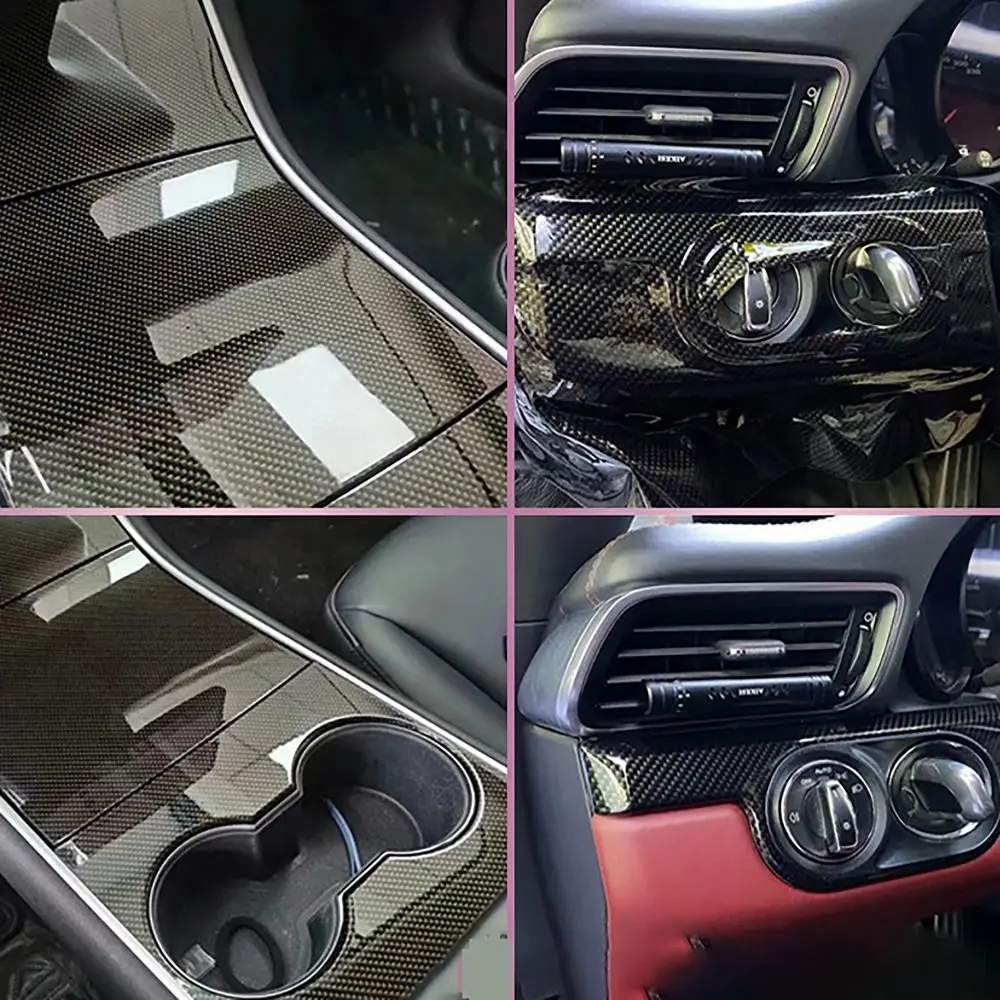 50x30CM Carbon Fiber Vinyl Film High Gloss 3D/6D Effect Motorcycle Body Stickers Forged Carbon Fiber Wrap Foil Sticker