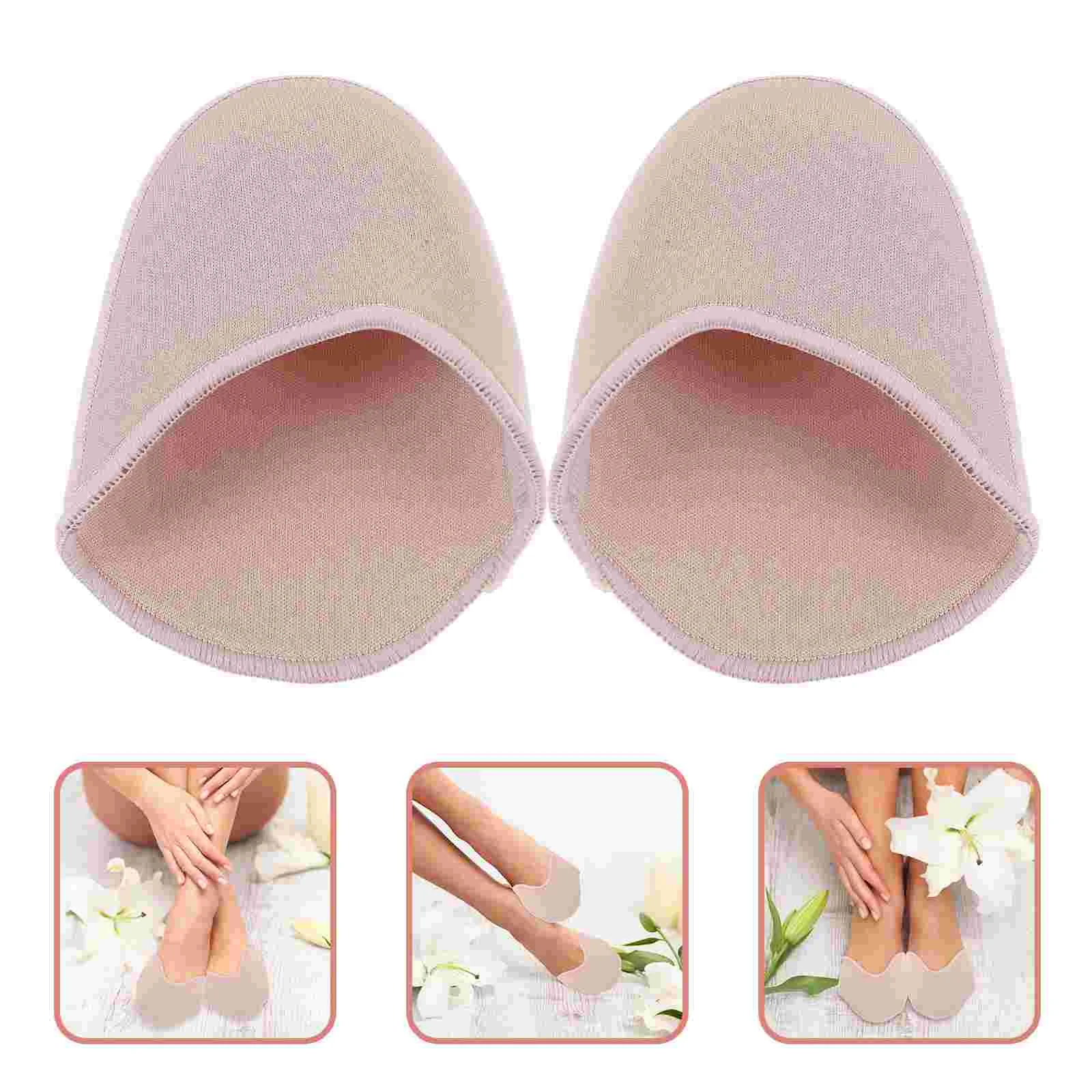 1 Pair Foot Care Toe Dance Protector Insoles Half Pads Toe Pouches Toe Pouches for Heel Ballet Point Shoes