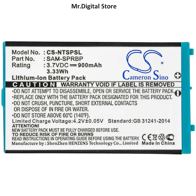 

Cameron Sino 900mAh Battery AGS-003, SAM-SPRBP for Nintendo Advance SP, AGS-001, GBA SP