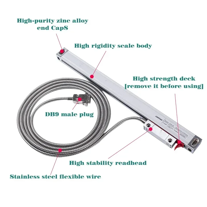 Digital readout Display DRO-3V and 3 Pieces 0-1000mm high-precision Encoder For Milling machine EDM Boring Machine Grating ruler