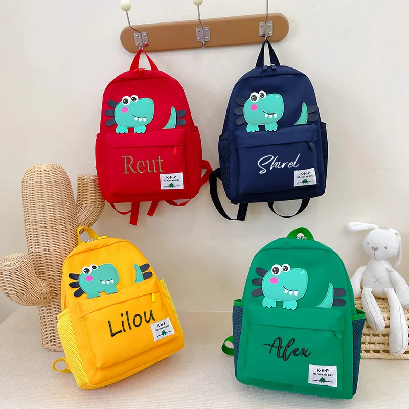 Personalized Kindergarten Backpack For Boys And Girls, Backpack For Children And Girls, Dinosaur Backpack Gift Embroidery