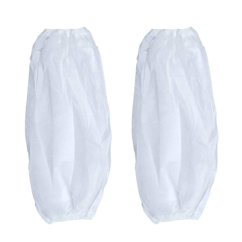 100 Pieces Disposable Non-woven Fabric Sleeves for Kitchen Women and Men Waterproof Oil-proof and Dirt-resistant Sleeves
