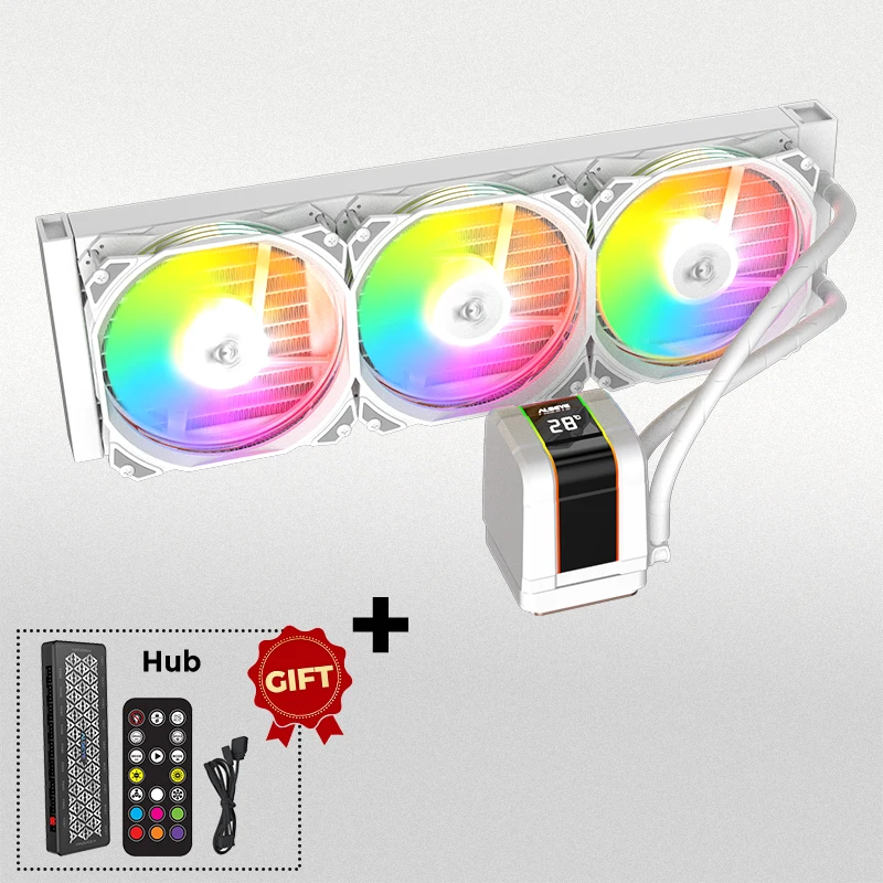 ALSEYEM360PlusWaterCooler360mmPCCoolingFanPWMCpuCoolerArgb