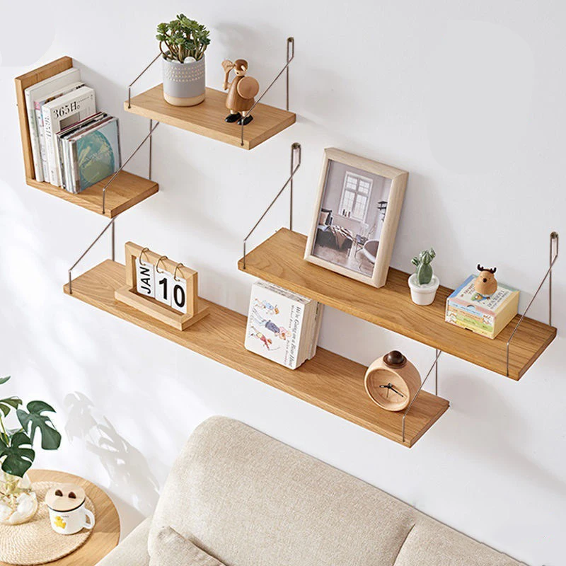 Set of 3 Wall Shelf Retro Floating Wall Shelves Modern Display Shelf Plant Holder Bathroom Storage Shelf for Home Office Bedroom Kitchen Bathroom