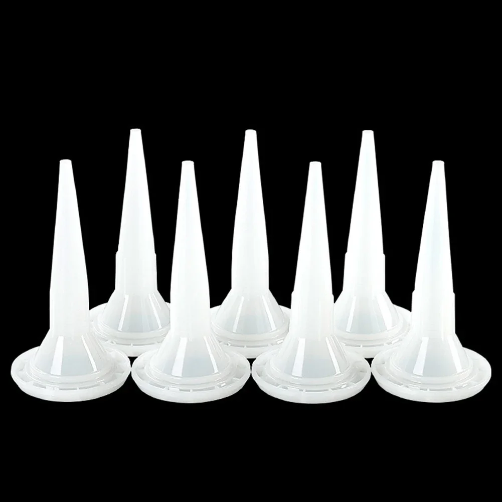 5pcs Universal Caulking Nozzle Structural Glue Nozzle Plastic Caulking Tip Mouth Home Improvement Construction Tools caulking gun nozzles caulking nozzle
