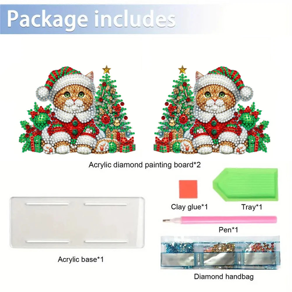 Kit Diamond Painting Noël Double Face 5D – Décorations De Noël DIY Pour Table, Intérieur, Cadeaux Créatifs Adultes Et Enfants