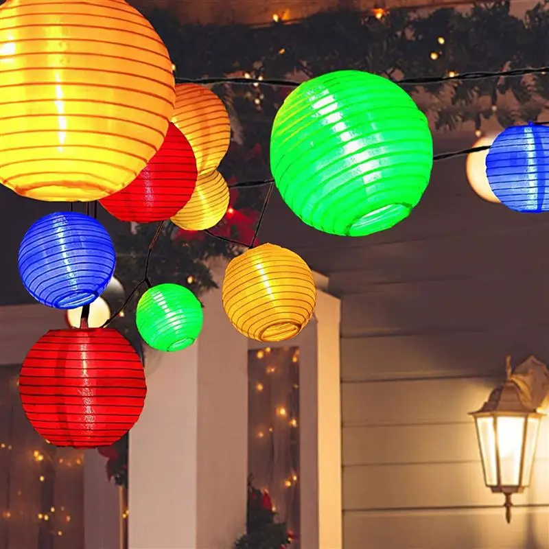 

6.5m Waterproof Solar Lantern String Lights LED Ball Garland Light For Outdoor Wedding Party Decoration Courtyard Fairy Lamp