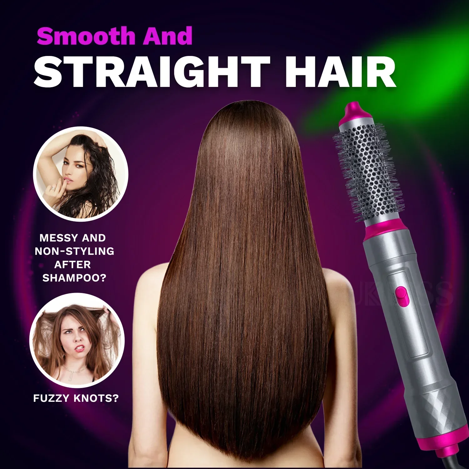 5 In 1 Quality Hairdryer Comb Hot Air Comb For Curling And Straightening Hair Automatic Straight Hair Comb Styling Hair Dryer 2
