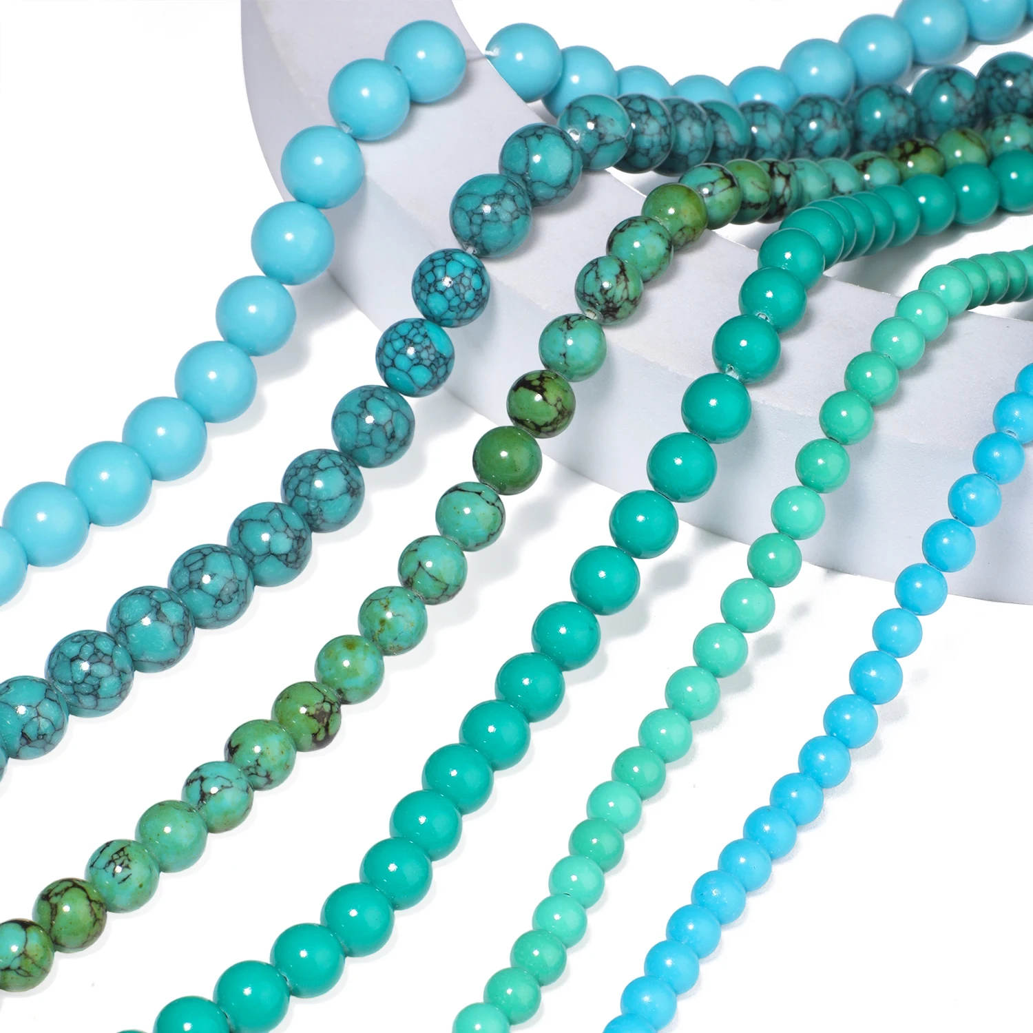 Turquoise Blue Howlite Stone Beads