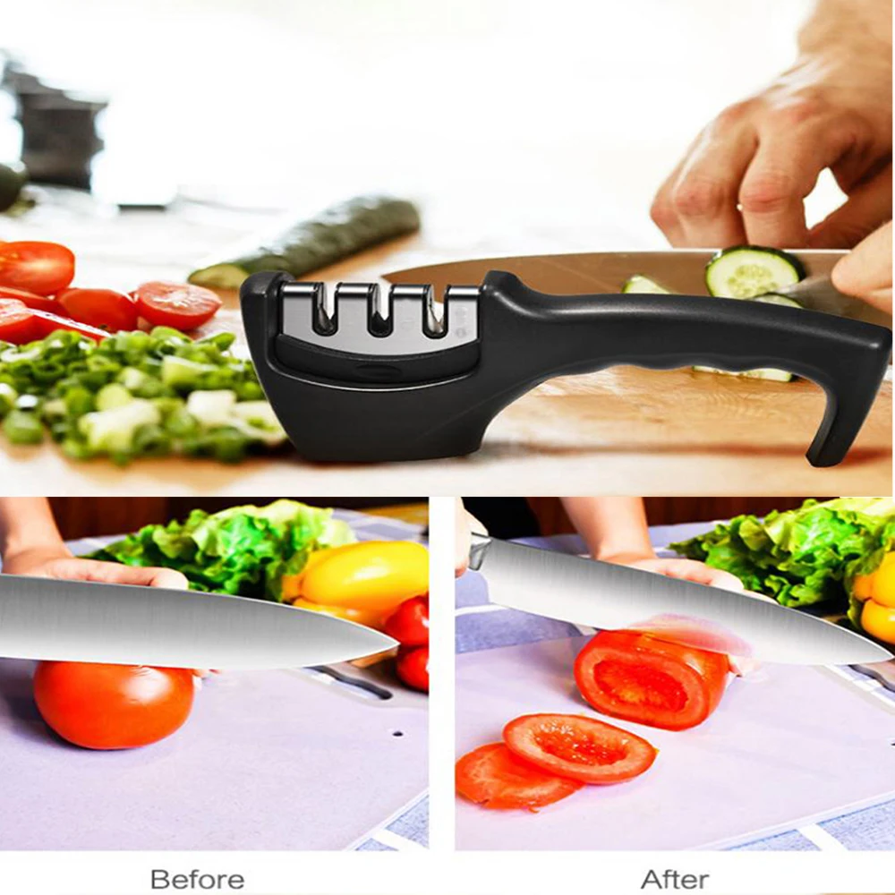 Handheld Knife Sharpener Multi-function 2 or 3 Stages Type Quick Knife  Sharpen Tungsten Steel Kitchen Knives Accessories Tools - AliExpress