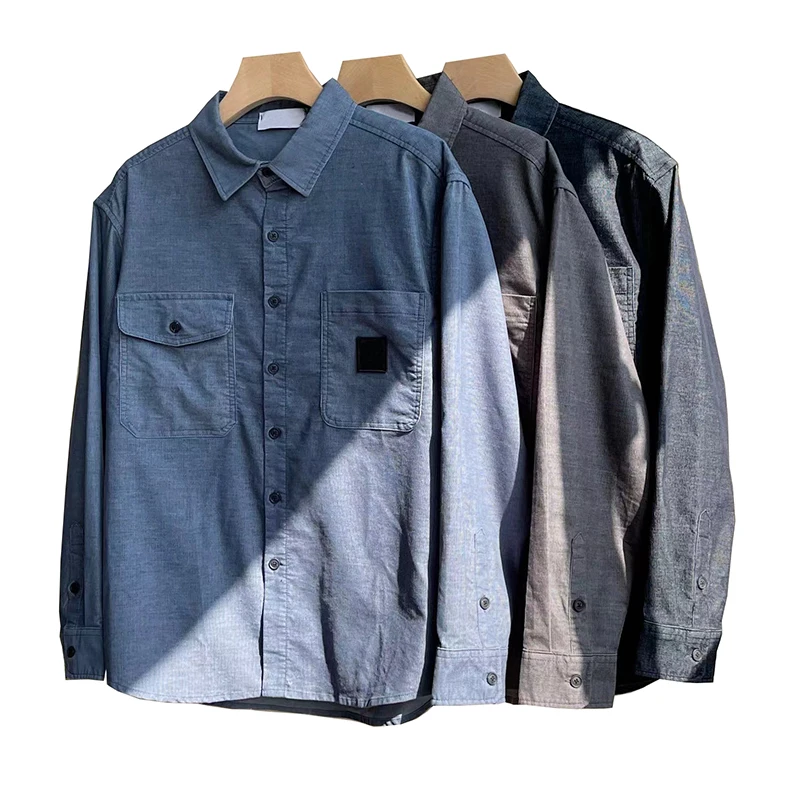 

Spring Summer Loose Corduroy Cotton Men's Shirt Coat Clothing Outdoor Breathable Streetwear Jaqueta Masculina MA763