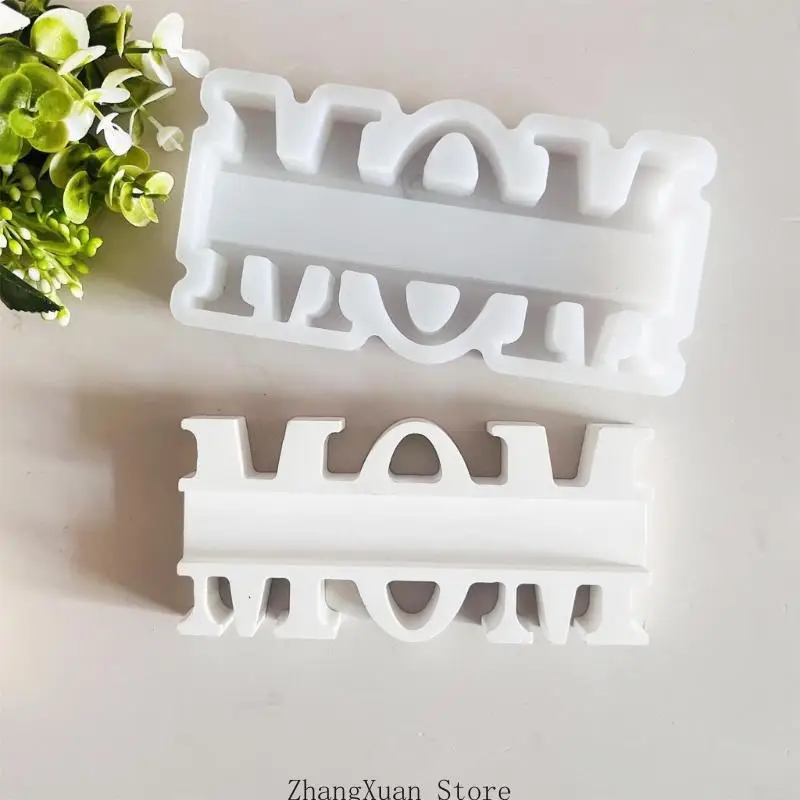 3xuf Silicon Mom Letter Form nicht perfekt für Muttertagsgeschenk und Heimdekorationskunst – Detail 9