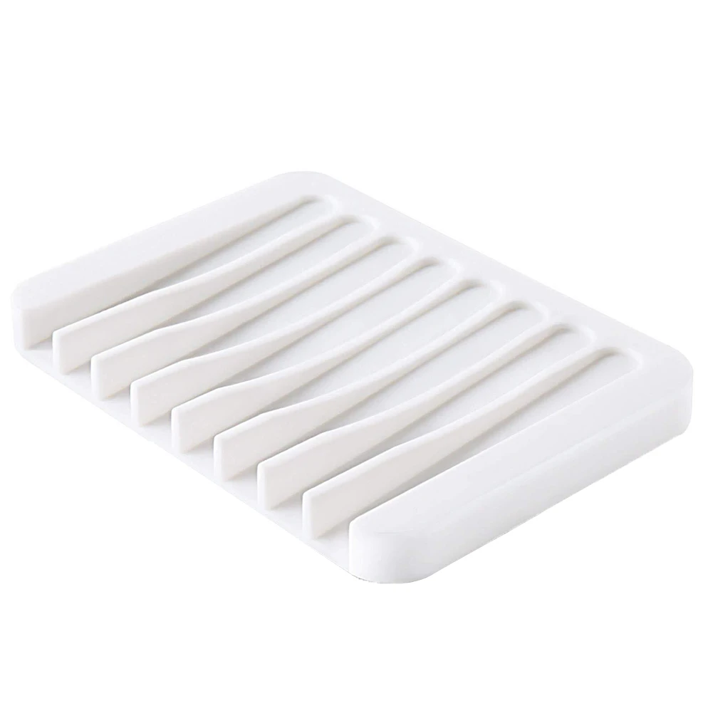 1pc Silicone Self Draining Soap Dishes Innovative Soap Holder Saver Anti-slip Mat Soap Dish Storage Rack Dispensers Soap Tray 4