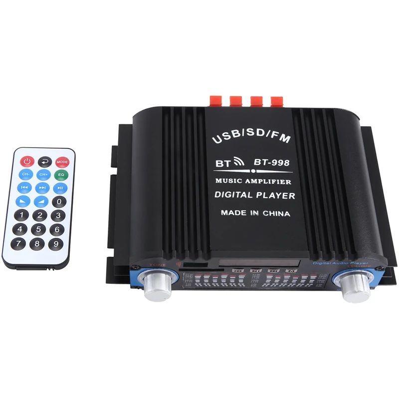 

ЦИФРОВОЙ 4-КАНАЛЬНЫЙ Hi-Fi усилитель звука, Bluetooth, караоке, плеер, FM-радио, поддержка пульта дистанционного управления