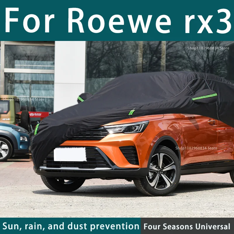 For Roewe RX3 210T Full Car Covers Outdoor Uv Sun Protection Dust Rain Snow Protective Car Cover Auto Black Cover