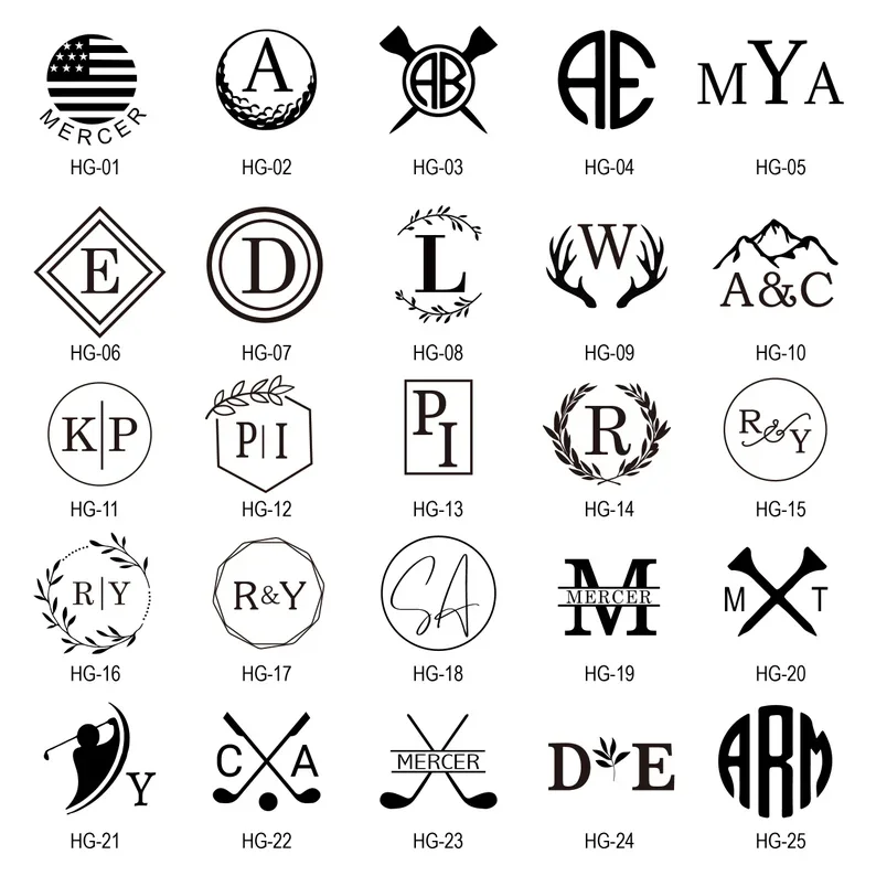 Stamp Gift for Golfer/Family Monogram Golf Ball Stamp Personalized Golf Sports Gifts for Him Permanent Ink