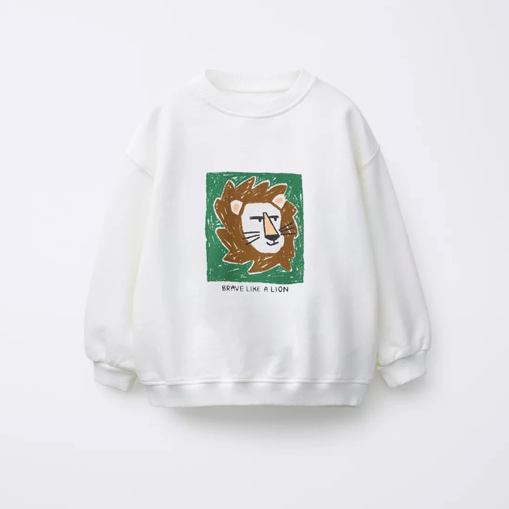 Schwarzes Sweatshirt für Kinder, Herbstkleidung, langärmelige Oberteile, Oberbekleidung, neues Design, niedliche bedruckte Kapuzenpullover, Freizeit-Sportbekleidung für Kleinkinder – Detail 8