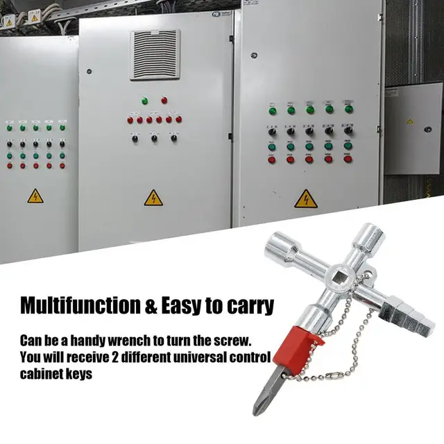 3 Chiavi Multifunzione A Croce - Per Contatori Acqua, Gas, Elettricità E Armadi, Lega Di Zinco - Foto 6
