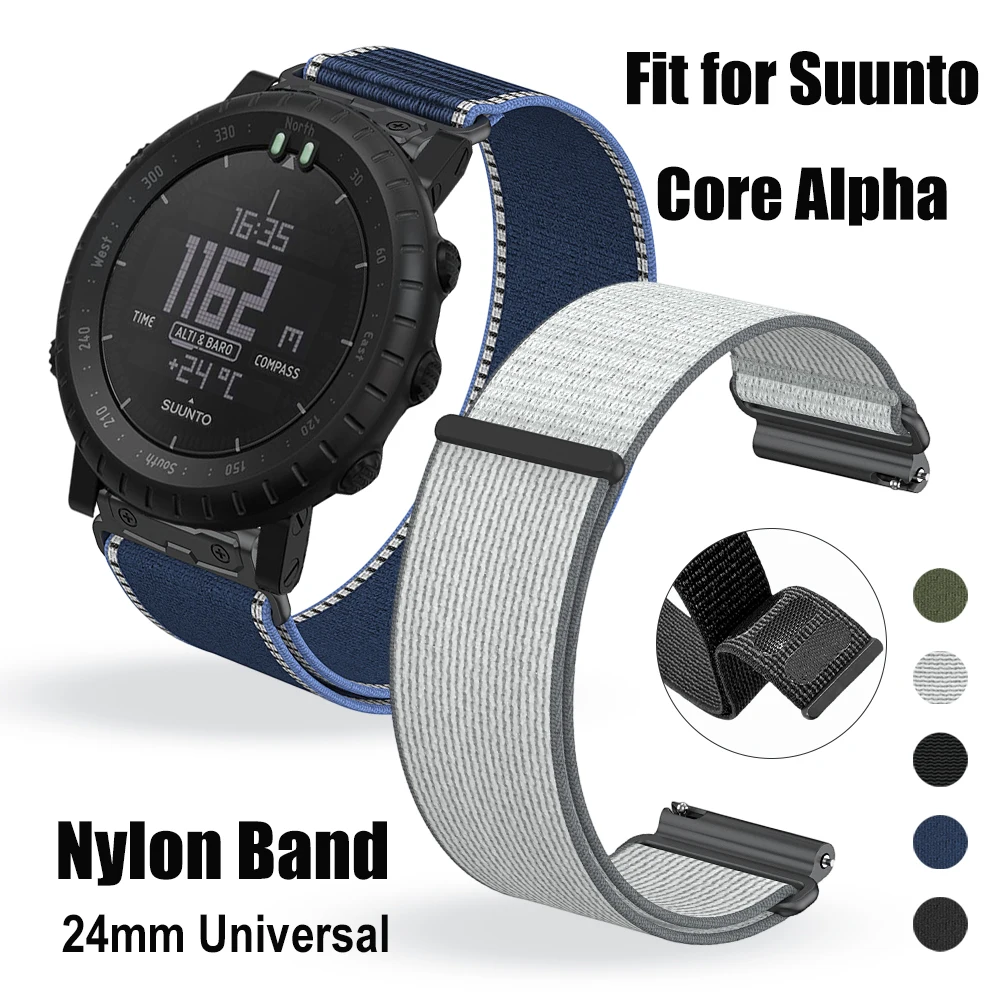 Breathable Lightweight 24mm Nylon Strap with Quick-Release Metal Connector, Unisex Band
