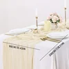 90x300 cm knit cloth table runner Wedding birthday party banquet decoration gauze fabric voile table cloth Twist table cover 6